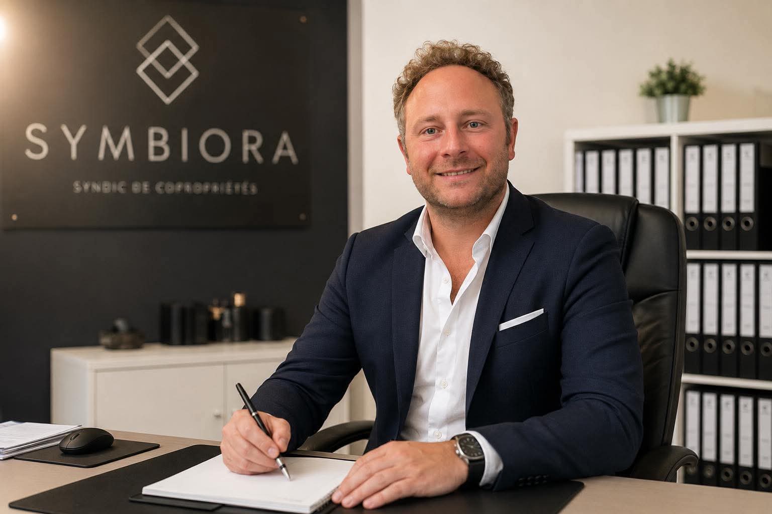 Thomas Biettelot dans les bureaux de SYMBIORA